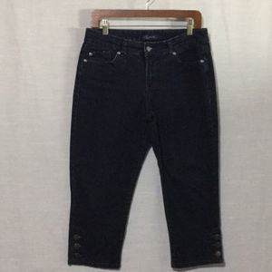 Anne Klein Jeans Dark Wash Capris